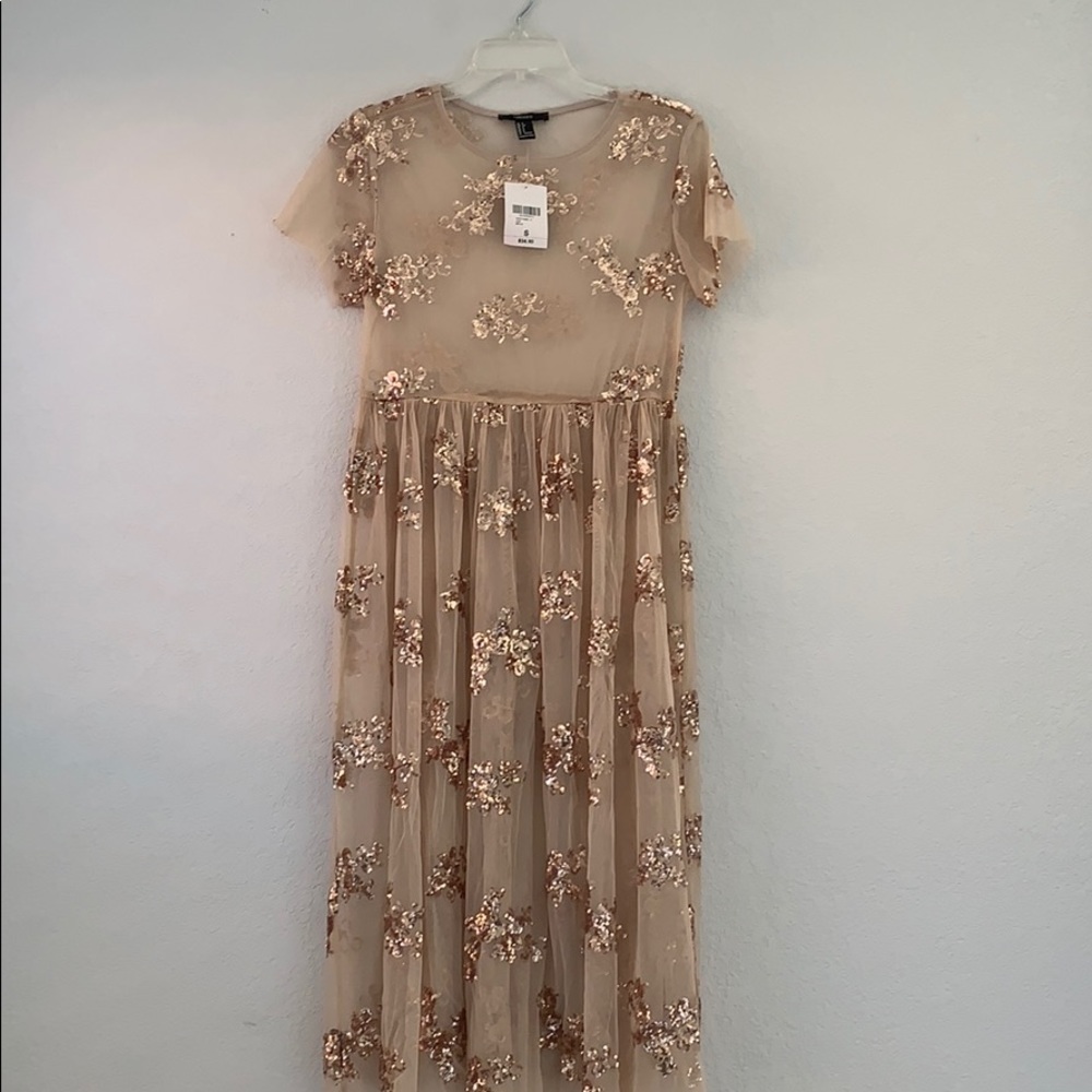 Sequin mesh dress